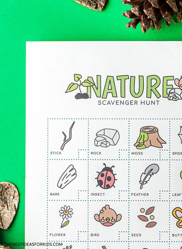 Nature Scavenger Hunt Printable Sheet