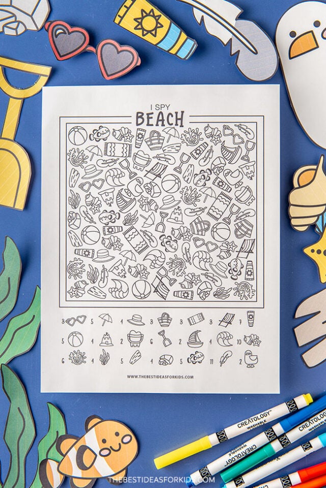Printable I Spy Beach