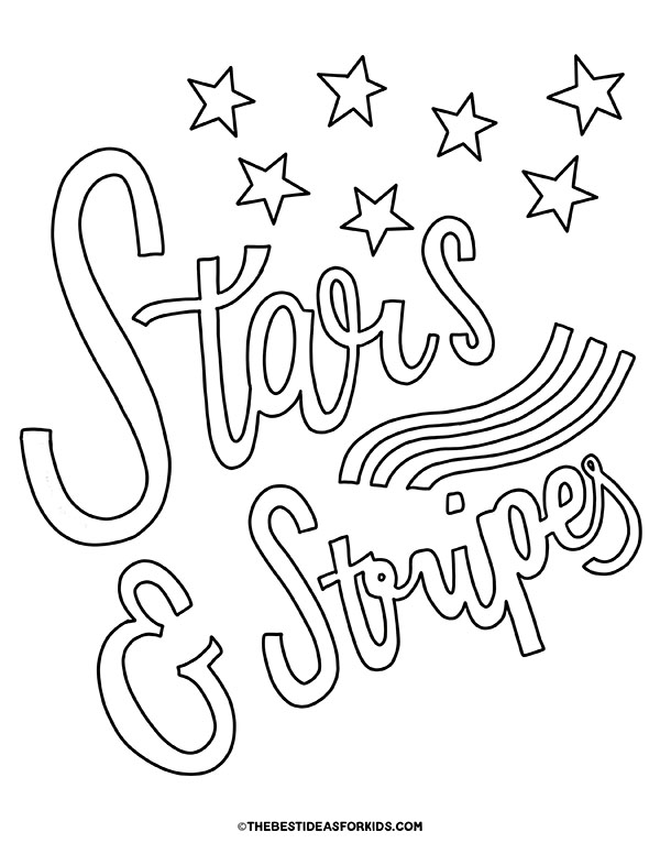 Stars and Stripes Coloring Page