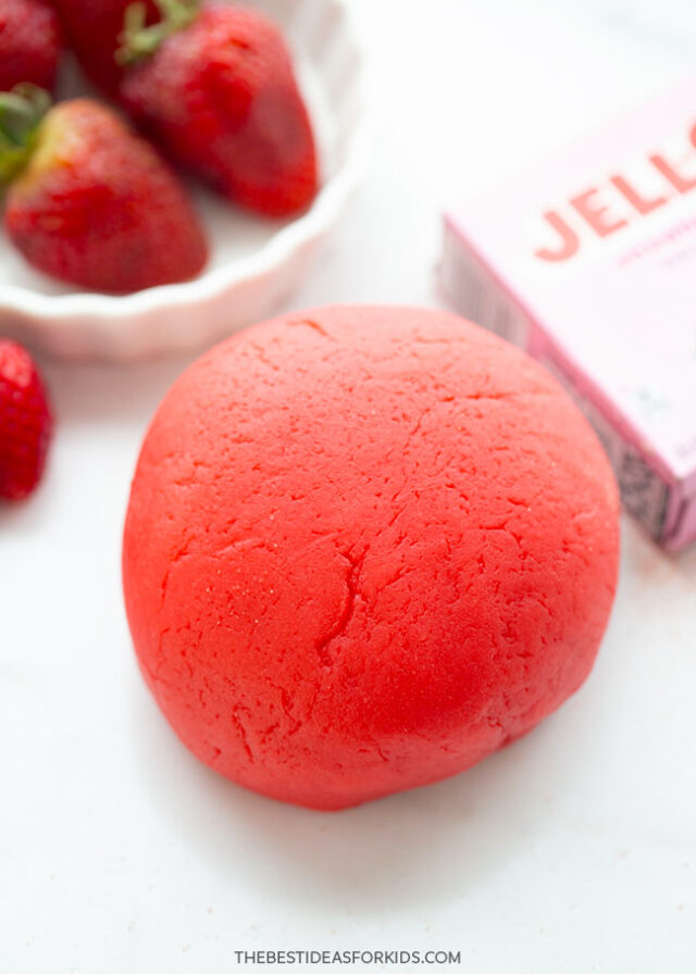 Strawberry Jello Playdough