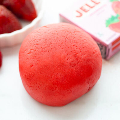 Strawberry Play Dough Recipe cover