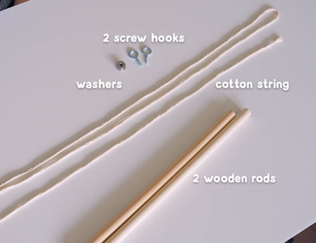 Supplies to make a large bubble wand
