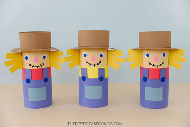 Toilet Paper Roll Scarecrow Craft