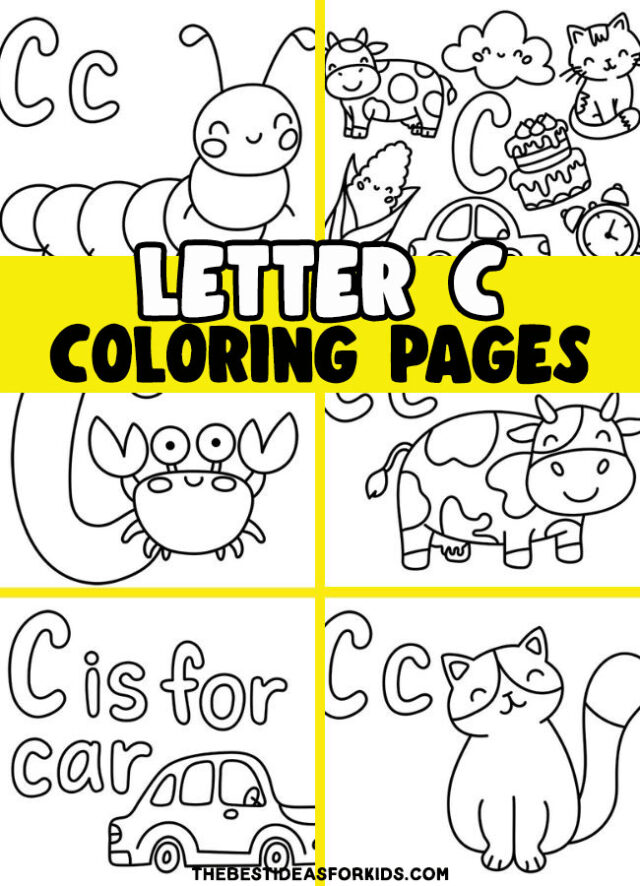 letter c coloring page pin