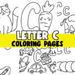 letter c cover coloring page