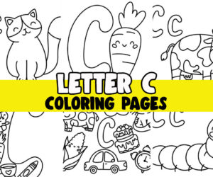 letter c cover coloring page