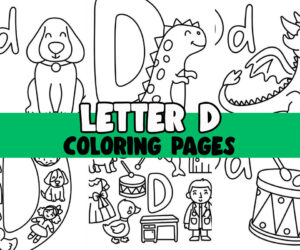 letter d coloring page cover