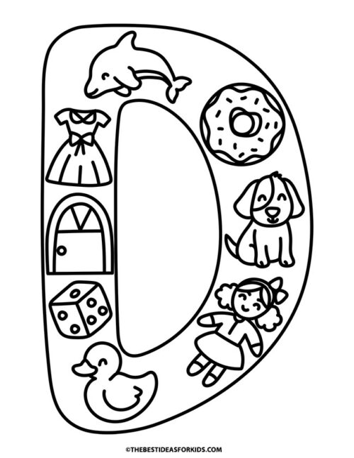 Letter D Coloring Pages (Free Printables) - The Best Ideas for Kids