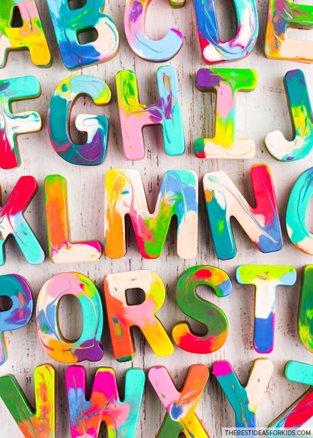 DIY Crayon Letters - The Best Ideas for Kids