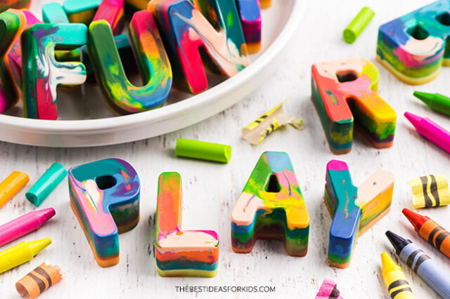 Make your own letter crayons