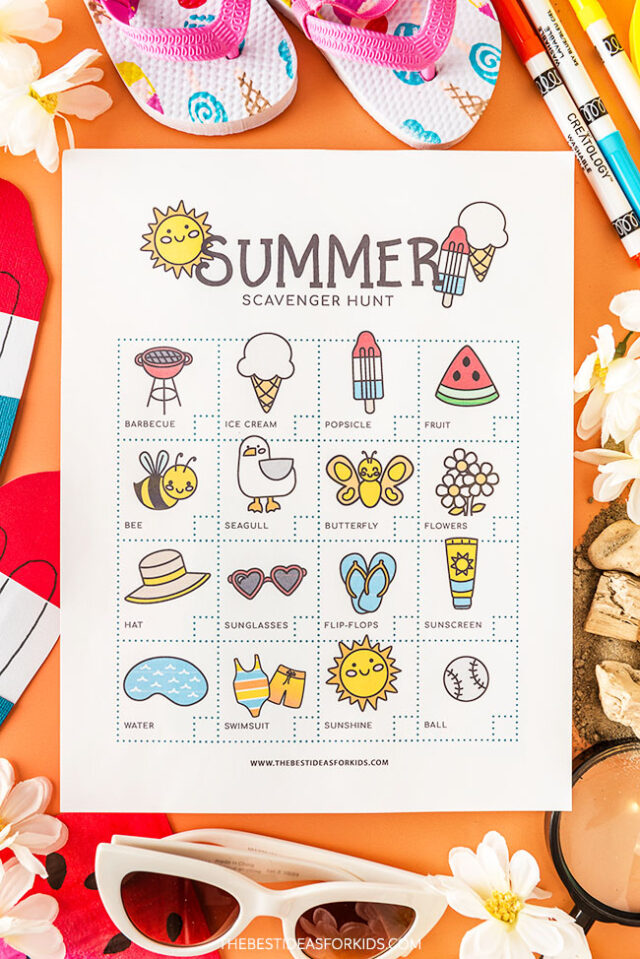 Summer Scavenger Hunt Free Printable