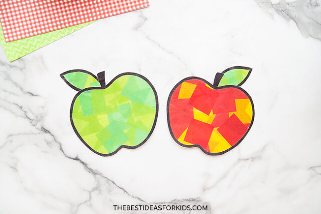 Apple Stained Glass Craft