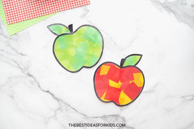 Apple Suncatcher Craft for Kids