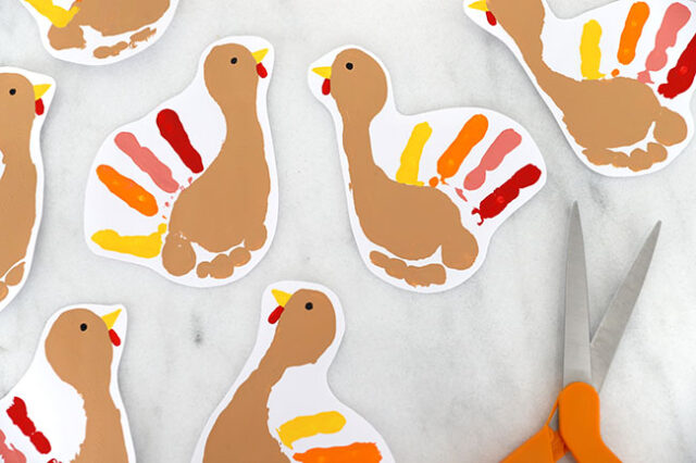 Cutting out turkeys