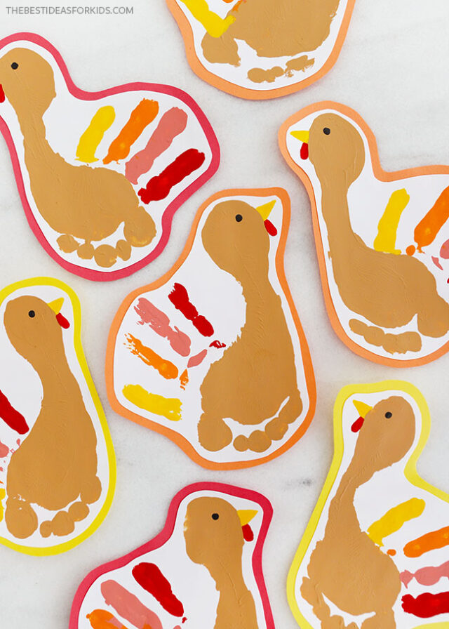 How to Make a Footprint Turkey Craft