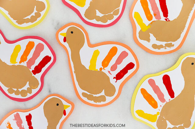 Thanksgiving Footprint Turkey Art