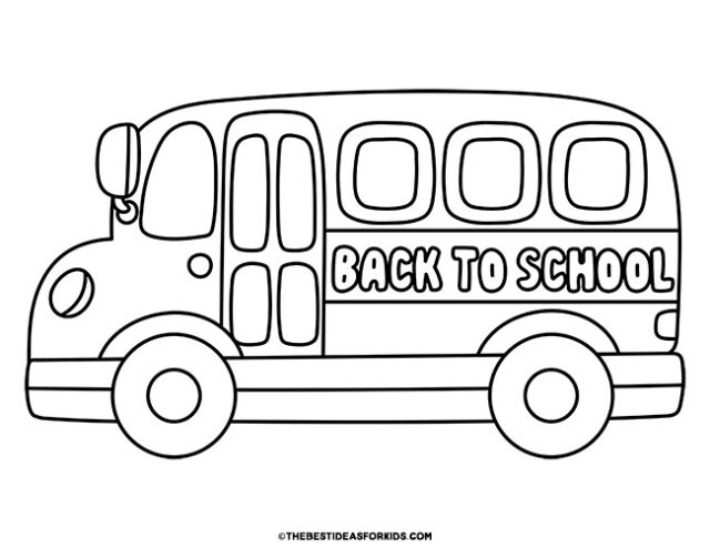 school bus coloring page