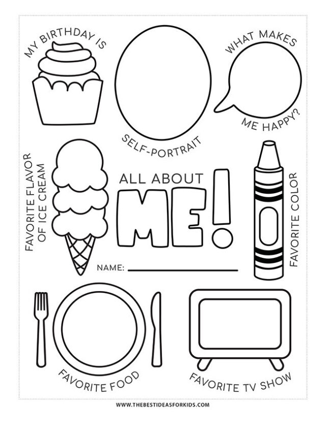 All About me worksheet printable