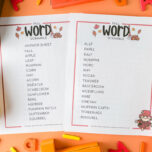 Fall Word Scramble Free Printable