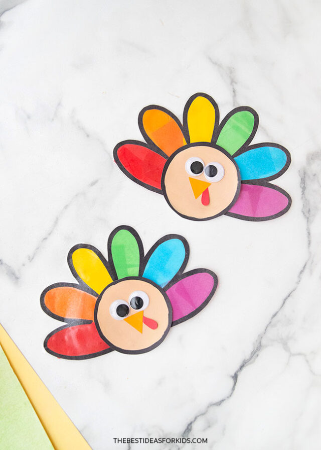 Handmade Turkey Suncatchers