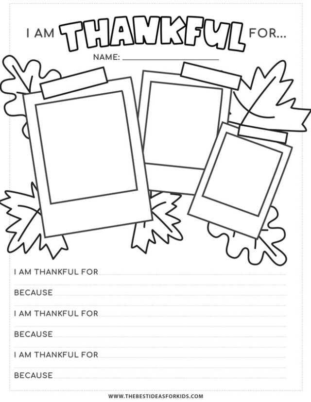 i am thankful for printable worksheet