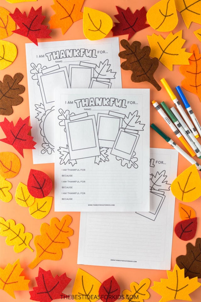 printable i am thankful for worksheets