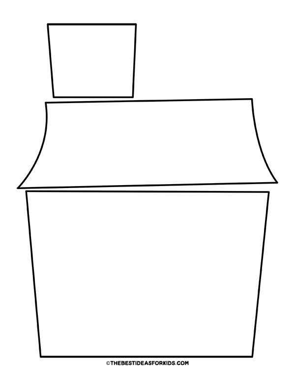 Blank Haunted House Coloring Page