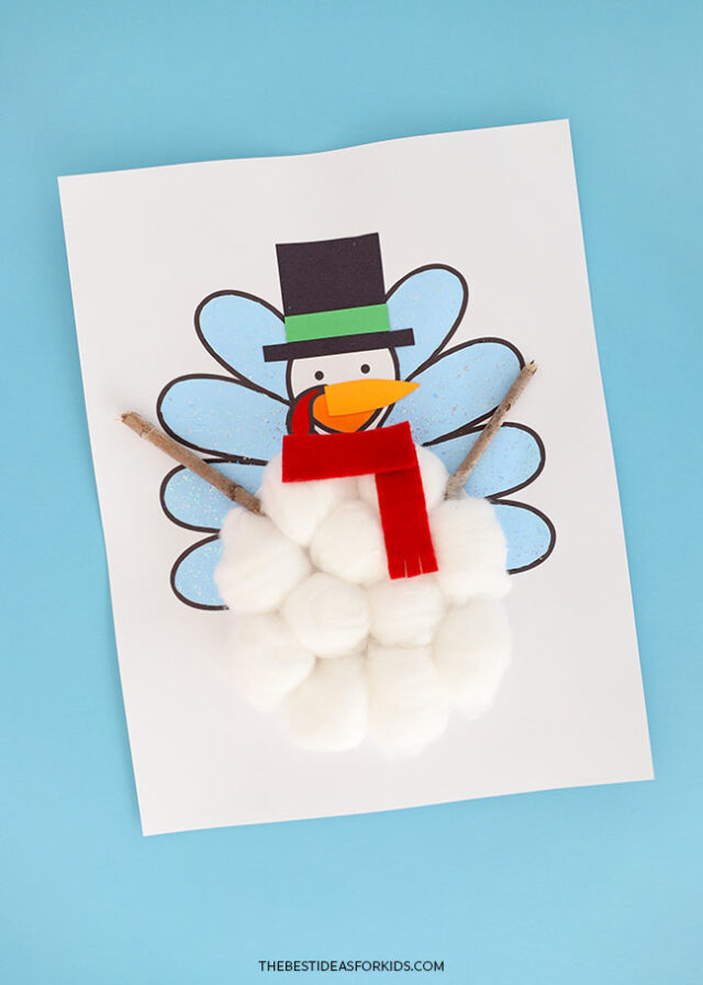 Disguise a Turkey Snowman