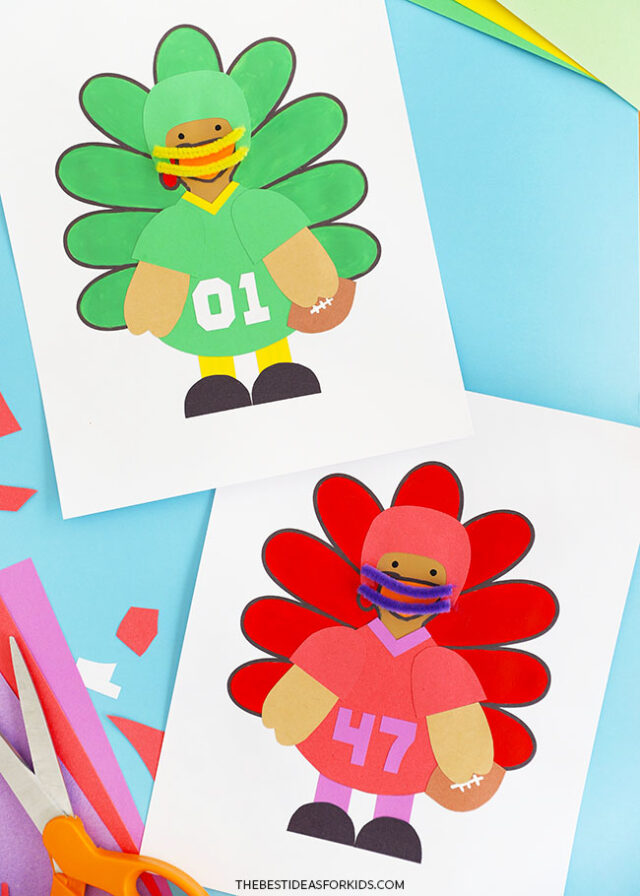 Football Player Turkey in Disguise Printable