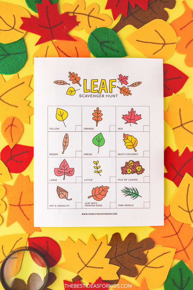 Free Printable Leaf Scavenger Hunt