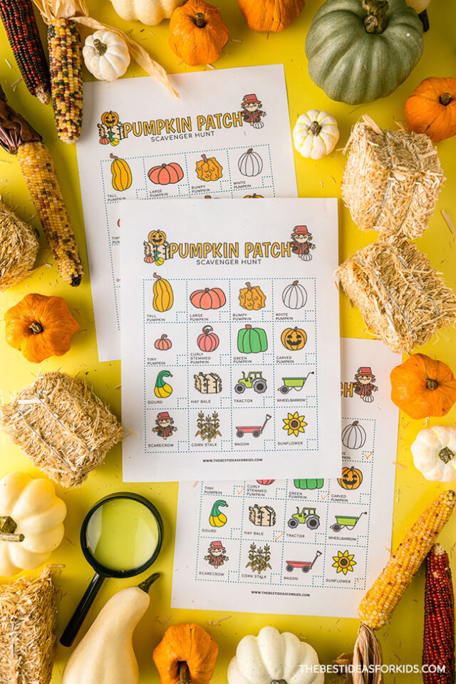 Free Printable Pumpkin Patch Scavenger Hunt