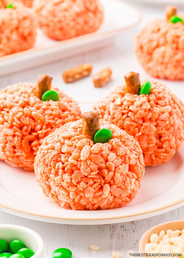 Halloween Pumpkin Rice Krispie Treats