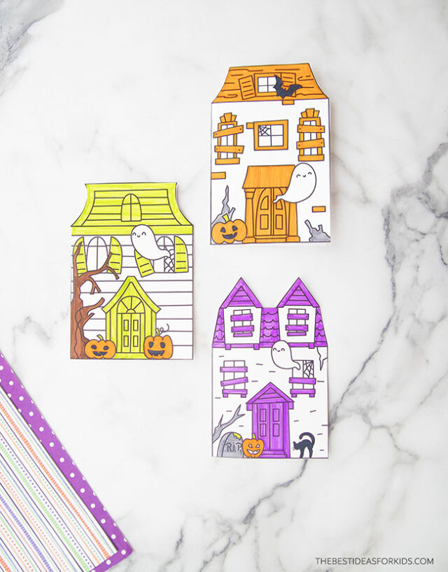 Haunted House Printable Cards for Kids