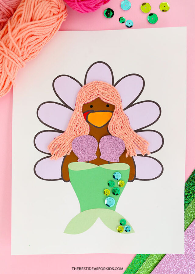 Mermaid Turkey in Disguise Printables