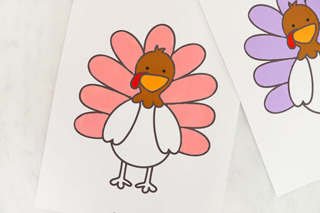 Painted turkey ballerina heads