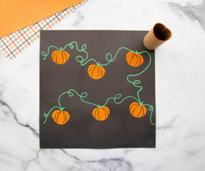 Paper Roll Pumpkin Stamp