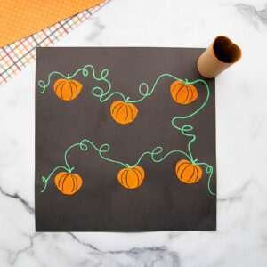 Paper Roll Pumpkin Stamp