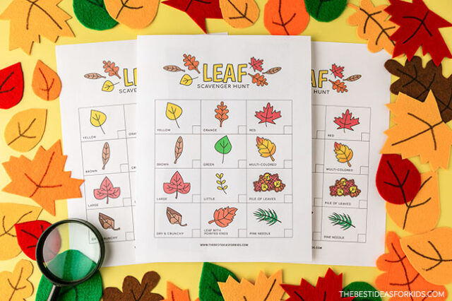 Printable Leaf Scavenger Hunt