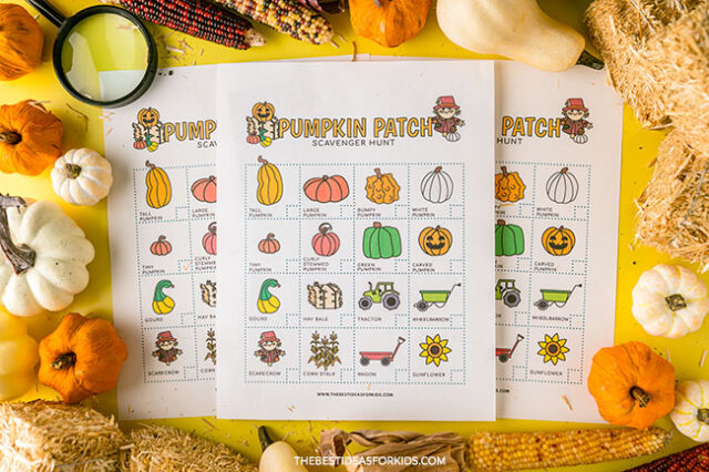 Printable Pumpkin Patch Scavenger Hunt