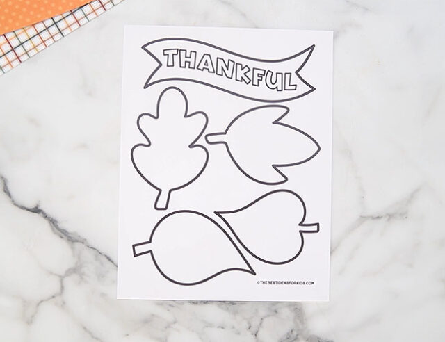 Printable Thankful Wreath Template