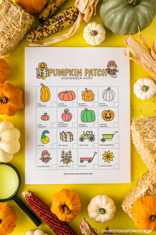 Pumpkin Patch Scavenger Hunt for Kids