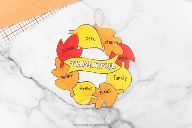 Thankful Leaf Wreath Craft