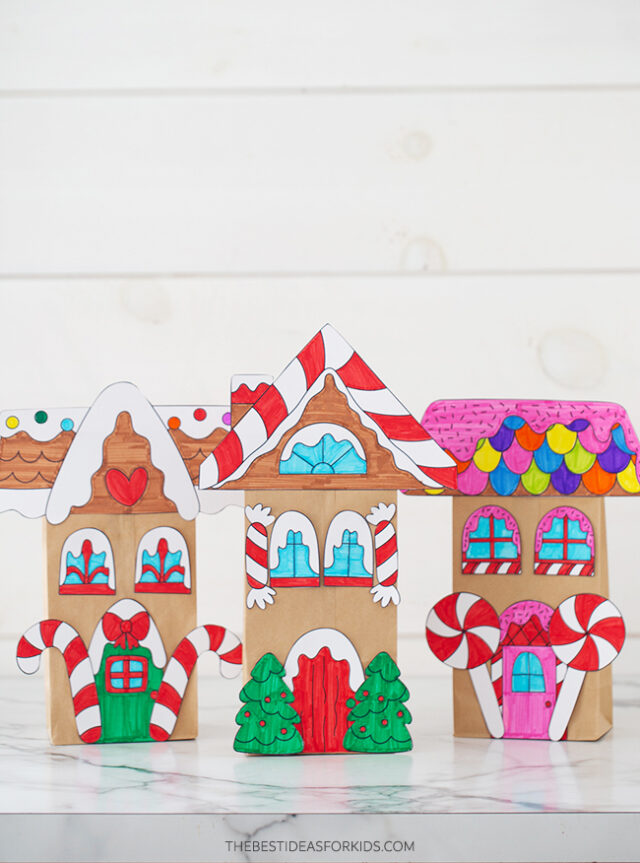 Free Printable Paper Bag Gingerbread House