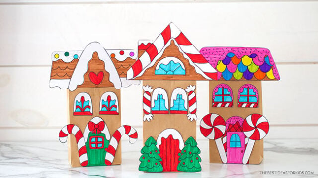 Gingerbread House Paper Bag Craft