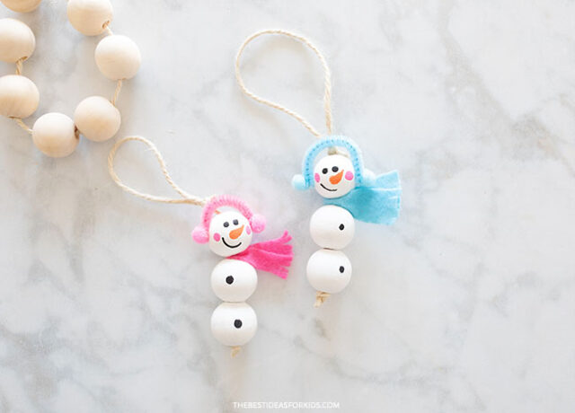 How to Make a Wood Bead Snowman