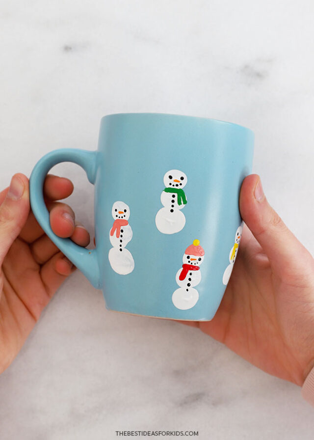 Keepsake Snowman Fingerprint Mug