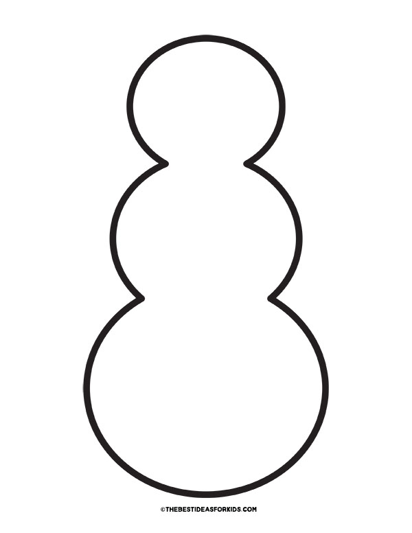 Snowman Outline Template