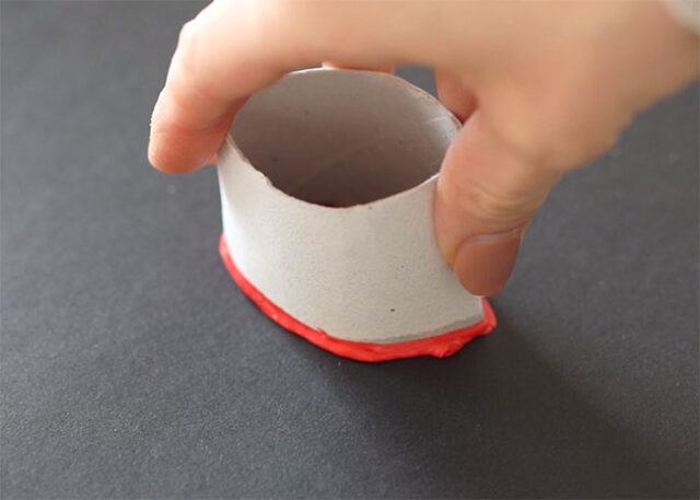 Stamping paper roll onto paper