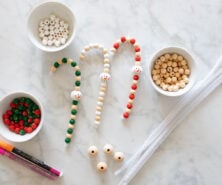 Wooden Bead Candy Cane