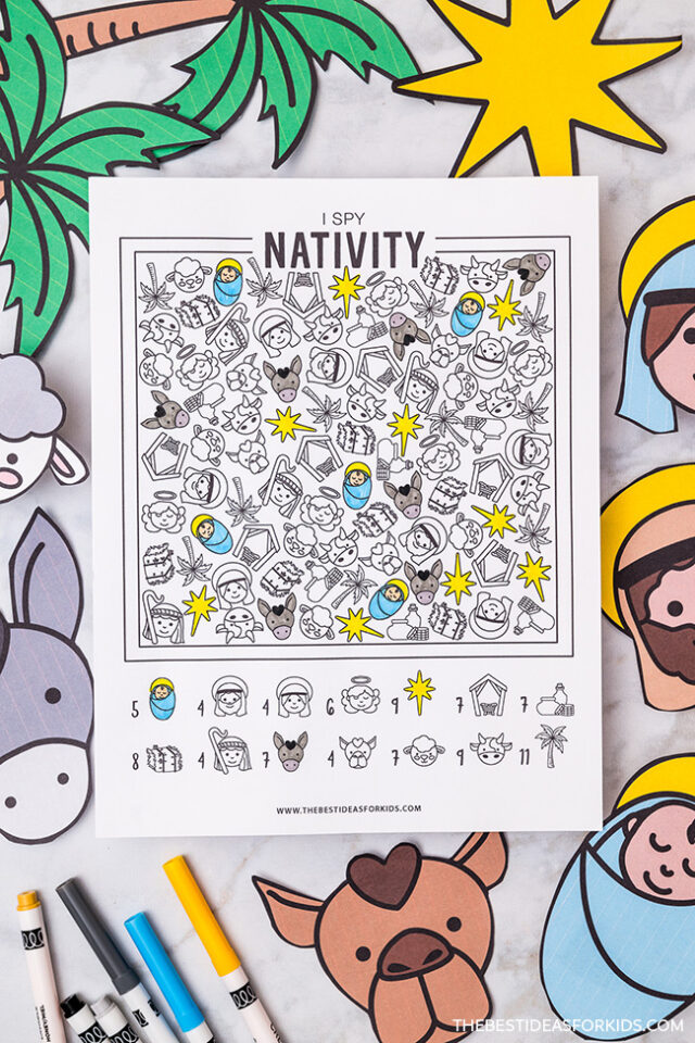 i spy nativity free printable